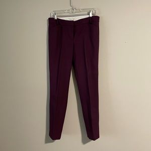 J Crew cropped purple wool pant